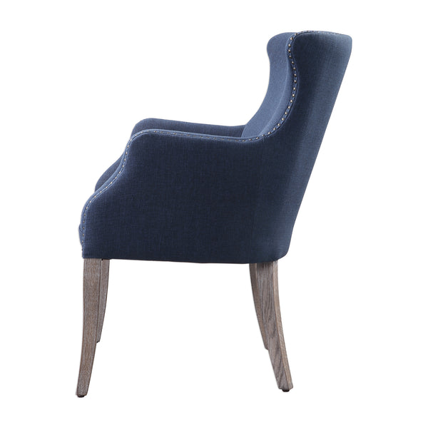 Uttermost Yareena Blue Wing Chair