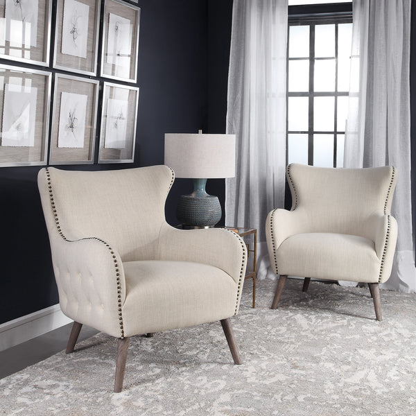 Uttermost Donya Cream Accent Chair