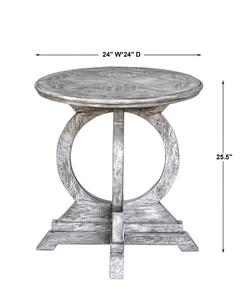 Uttermost Maiva White Side Table