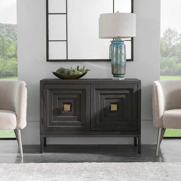 Uttermost Aiken Dark Walnut 2 Door Cabinet