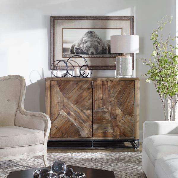 Uttermost Evros Reclaimed Wood 2 Door Cabinet