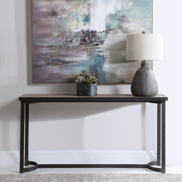 Uttermost Basuto Steel Console Table