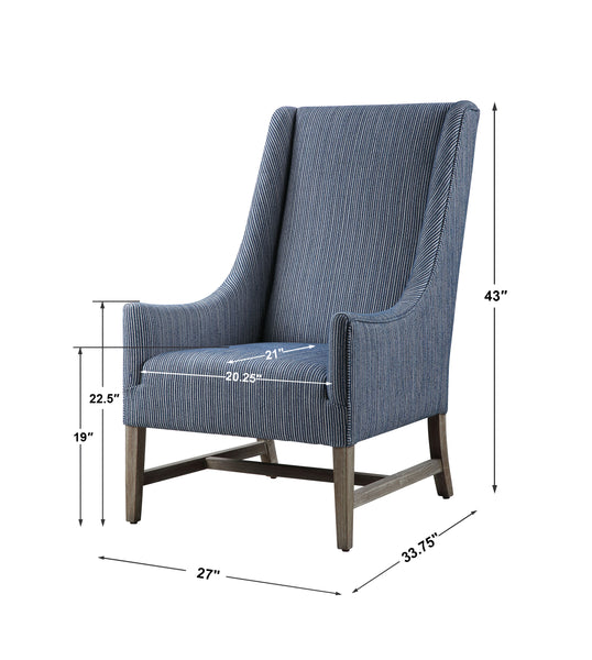 Uttermost Galiot Wingback Accent Chair