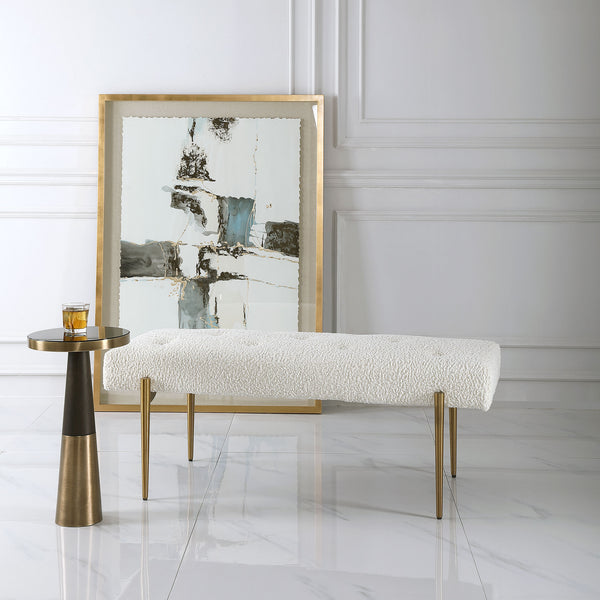 Uttermost Olivier White Bench