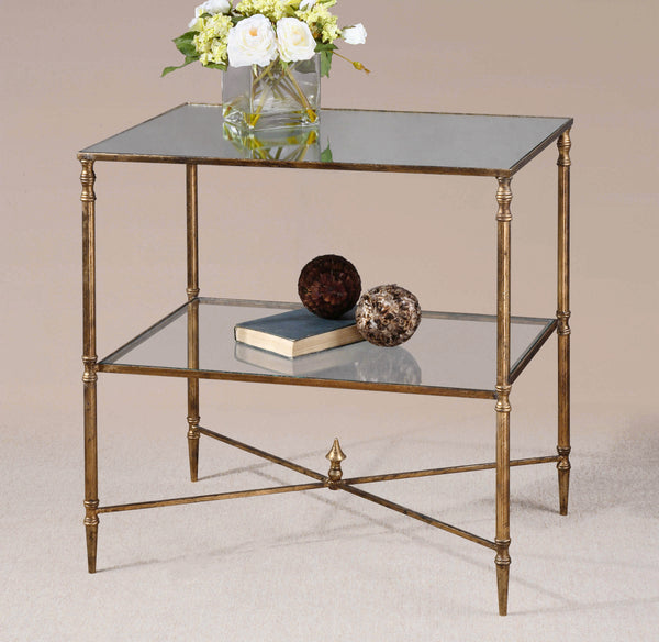 Uttermost Henzler Mirrored Glass Lamp Table