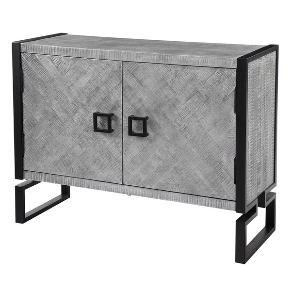 Uttermost Keyes 2 Door Gray Cabinet