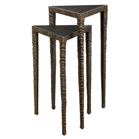 Uttermost Samiria Triangular Accent Tables, S/2