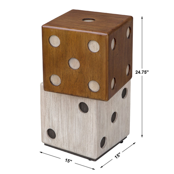 Uttermost Roll The Dice Accent Table