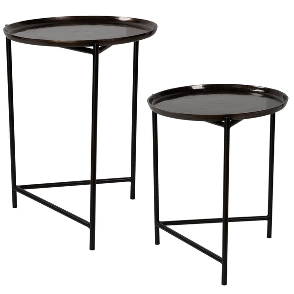 Uttermost Burnett Dark Nickel Nesting Tables, S/2