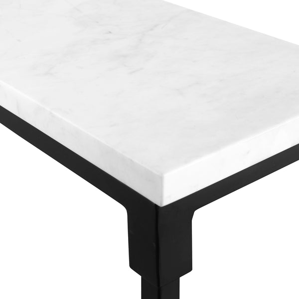 Uttermost Bourges White Marble Console Table