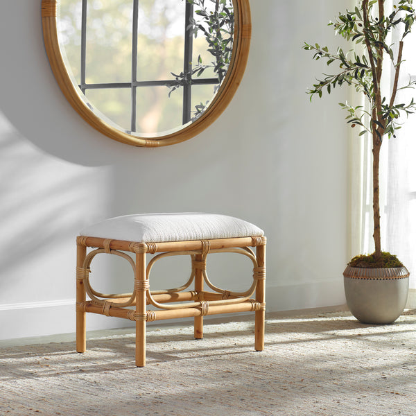 Uttermost Laguna Small White Bench