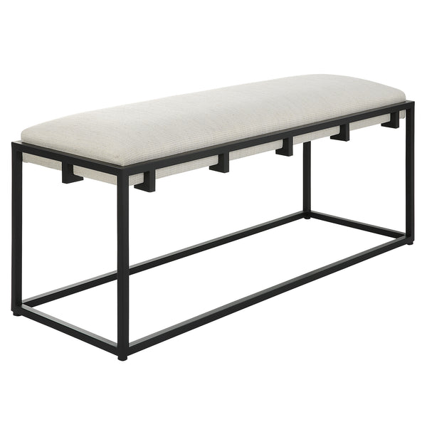 Uttermost Paradox Iron & Fabric Bench