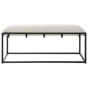 Uttermost Paradox Iron & Fabric Bench