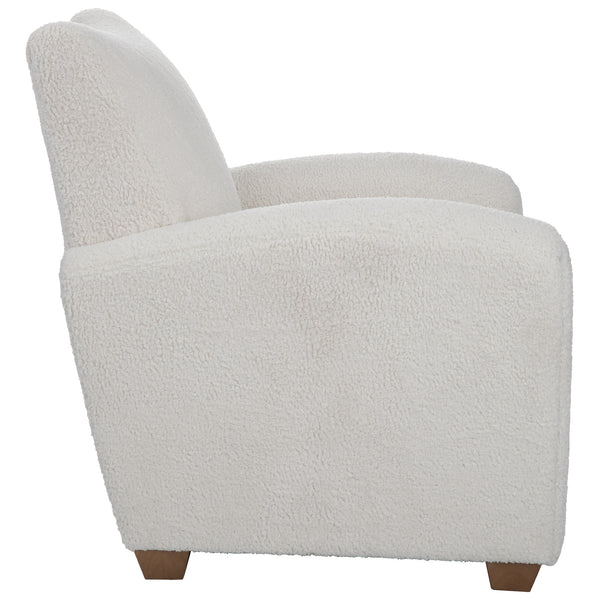 Uttermost Teddy White Shearling Accent Chair