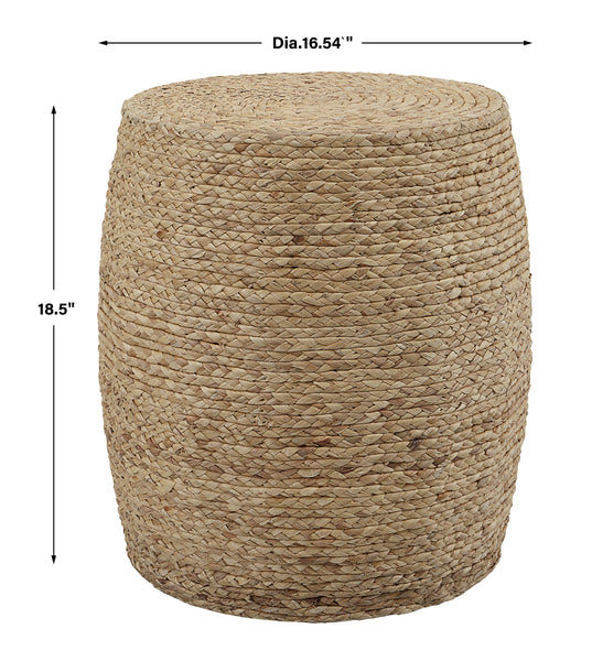 Uttermost Resort Straw Accent Stool