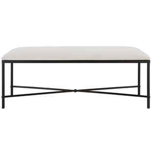 Uttermost Avenham Black Framed Bench