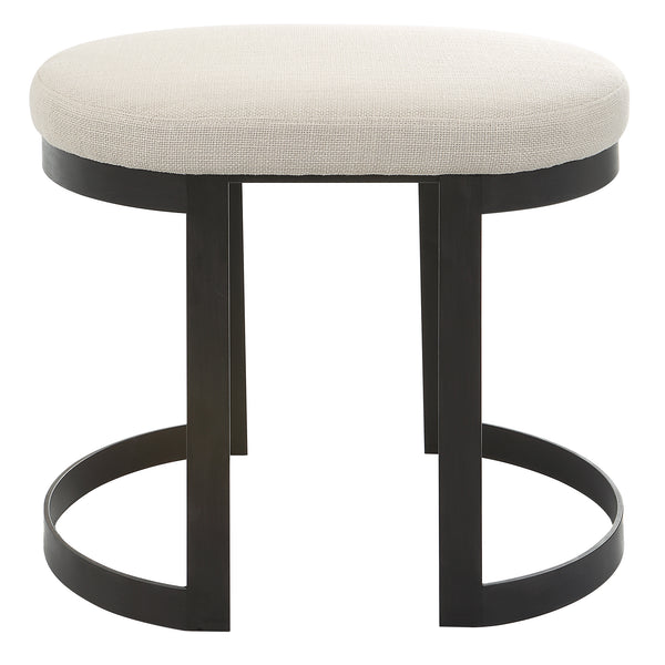 Uttermost Infinity Black Accent Stool