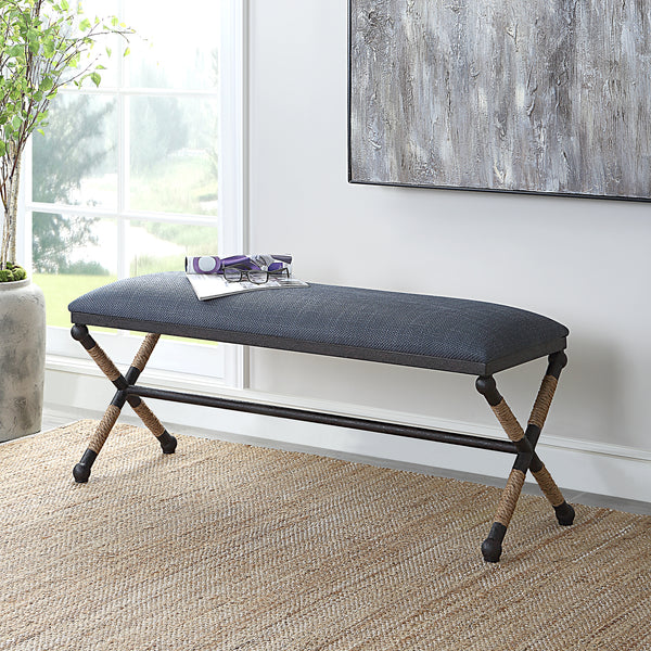 Uttermost Firth Rustic Navy Bench