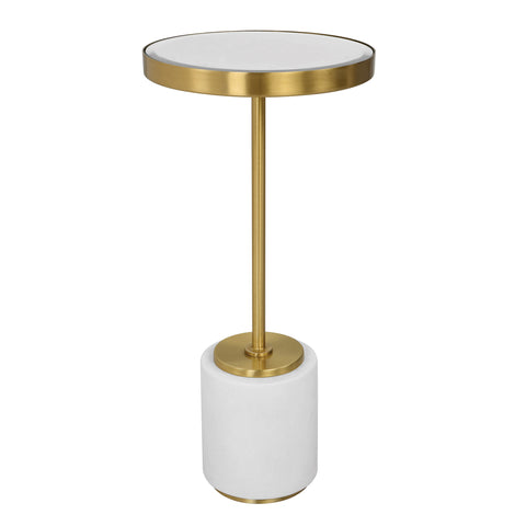 Uttermost Laurier White Drink Table