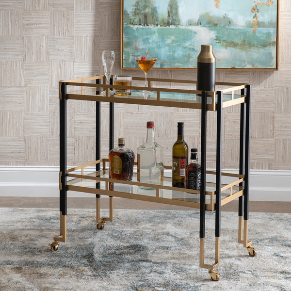 Uttermost Kentmore Modern Bar Cart