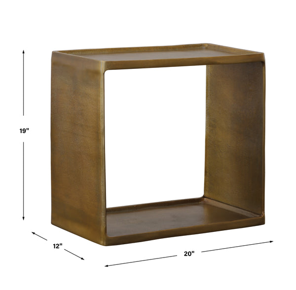 Uttermost Derwent Antique Brass Side Table