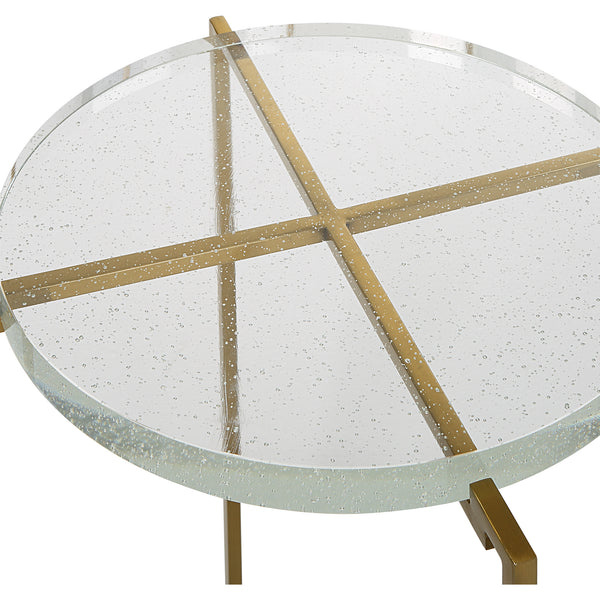 Uttermost Star-crossed Glass Accent Table