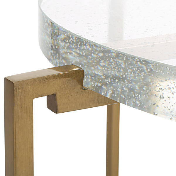 Uttermost Star-crossed Glass Accent Table