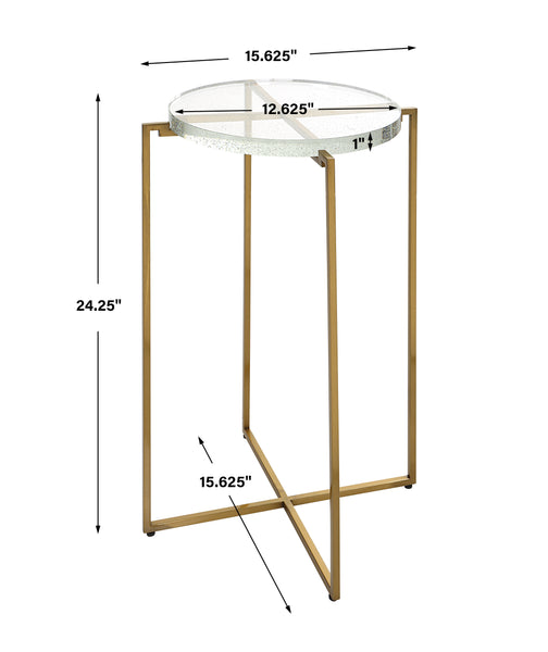 Uttermost Star-crossed Glass Accent Table