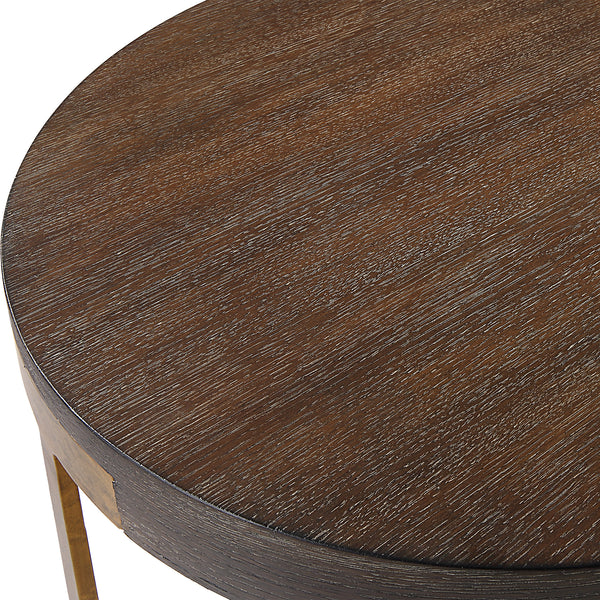 Uttermost Palisade Round Wood Side Table