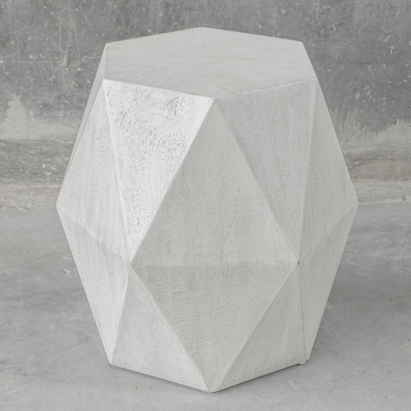 Uttermost Volker White Geometric Accent Table