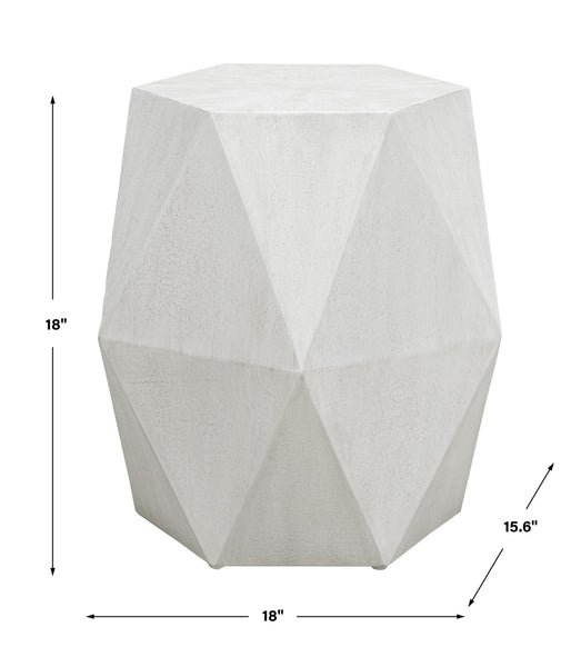 Uttermost Volker White Geometric Accent Table