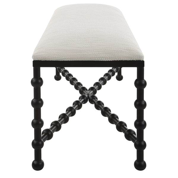 Uttermost Iron Drops Cushioned Bench