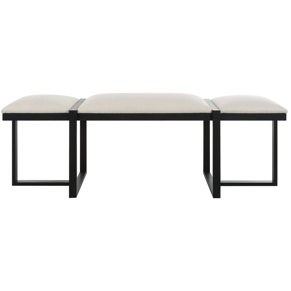 Uttermost Triple Cloud Modern Upholstered Bench