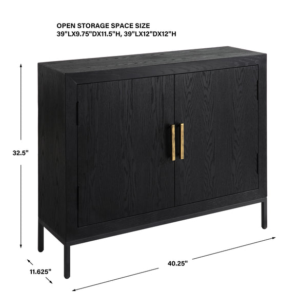 Uttermost Front Range Dark Oak 2 Door Cabinet