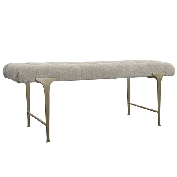 Uttermost Imperial Upholstered Gray Bench