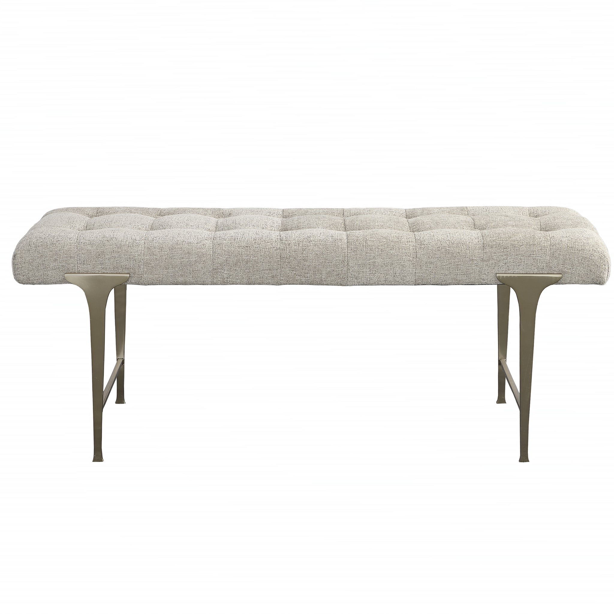 Uttermost Imperial Upholstered Gray Bench