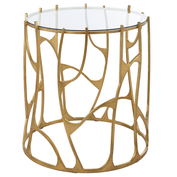 Uttermost Ritual Round Gold Side Table