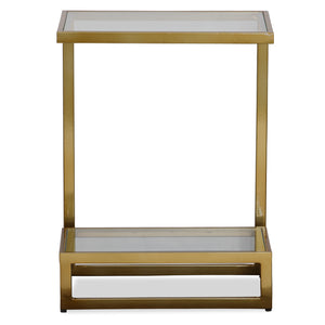 Uttermost Musing Brushed Brass Accent Table