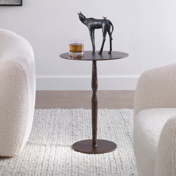 Uttermost Industria Copper Bronze Accent Table