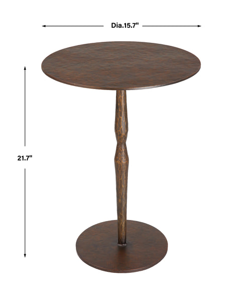 Uttermost Industria Copper Bronze Accent Table