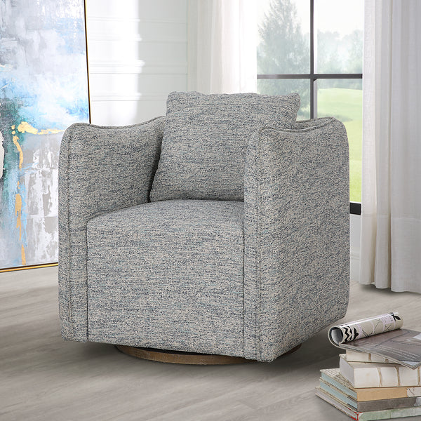 Uttermost Corben Blue Swivel Chair