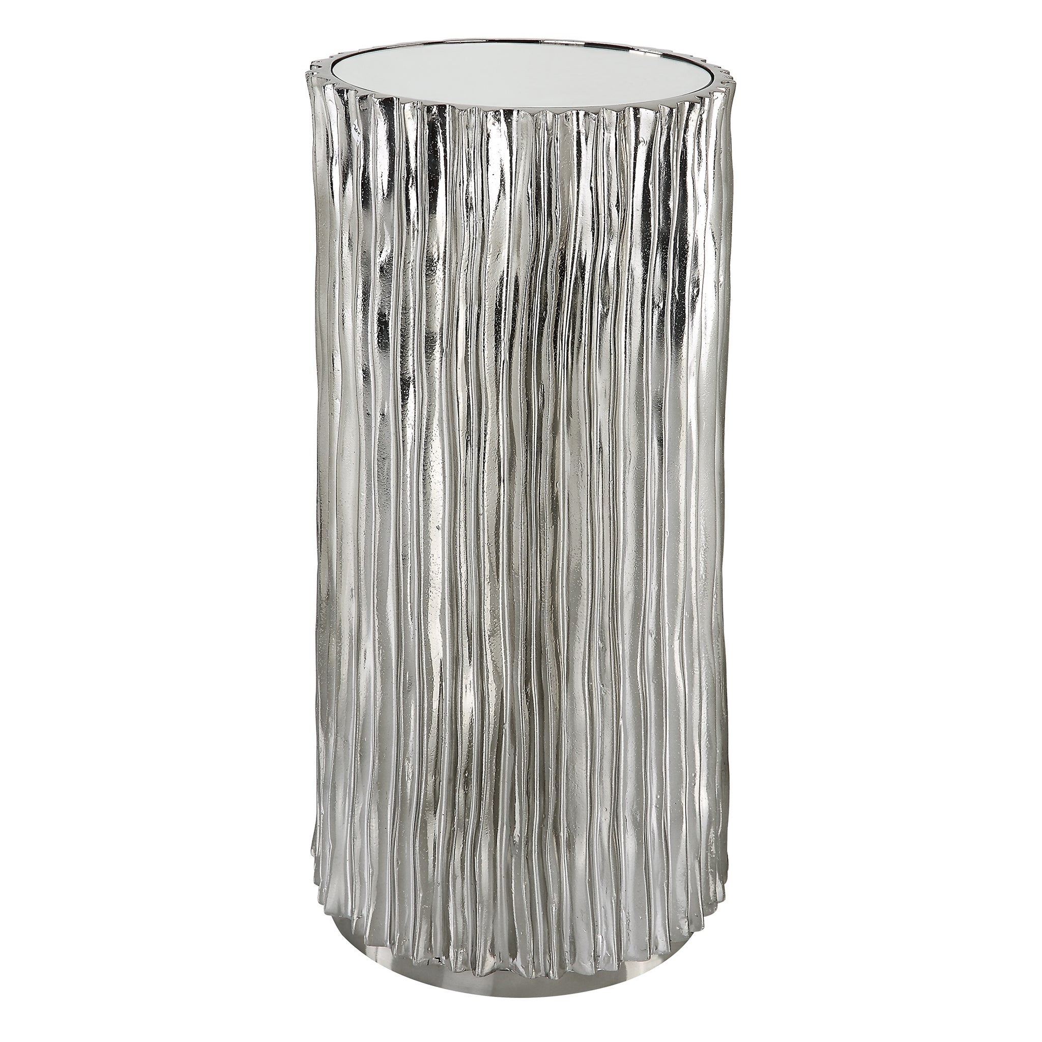 Uttermost Echo Modern Nickel Drink Table