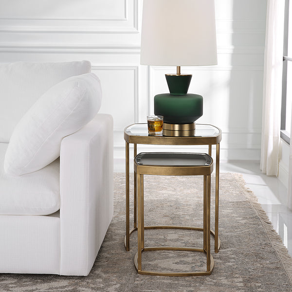 Uttermost Vista Gold Nesting Tables, Set Of 2