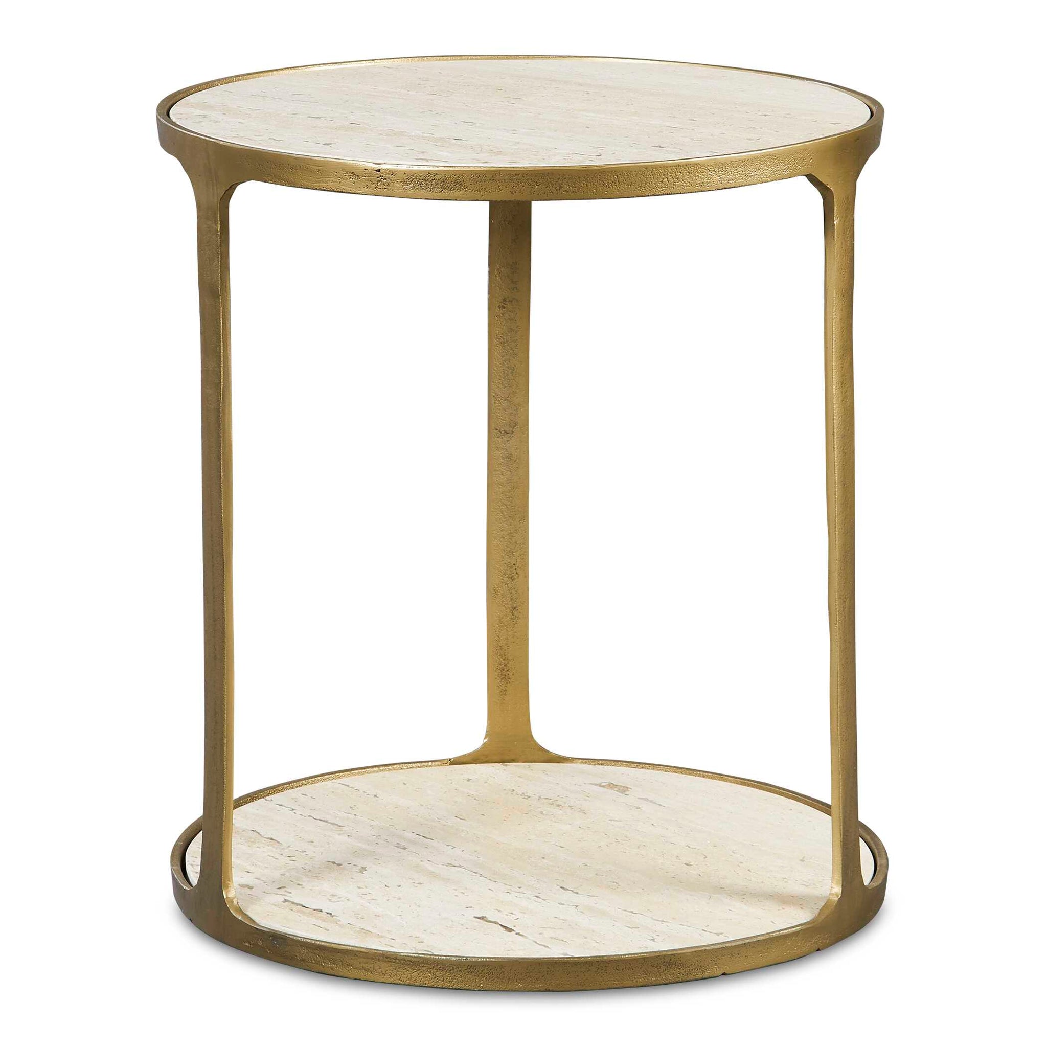Uttermost Clench Brass Side Table