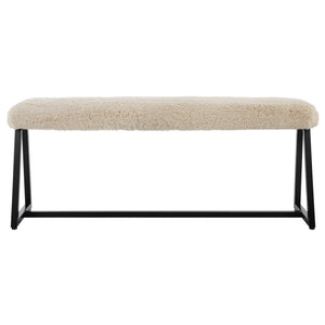 Uttermost Taupo Sheepskin Bench