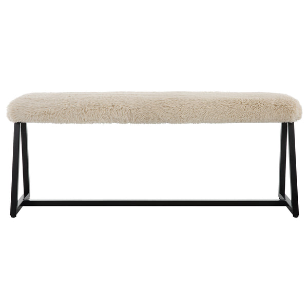 Uttermost Taupo Sheepskin Bench