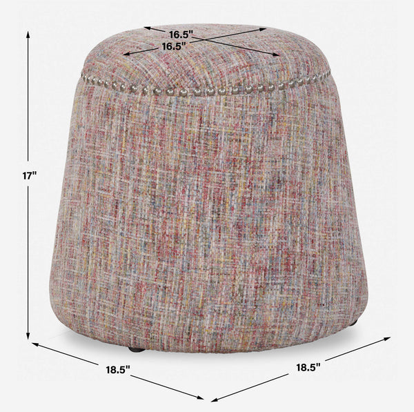 Uttermost Gumdrop Confetti Chenille Ottoman