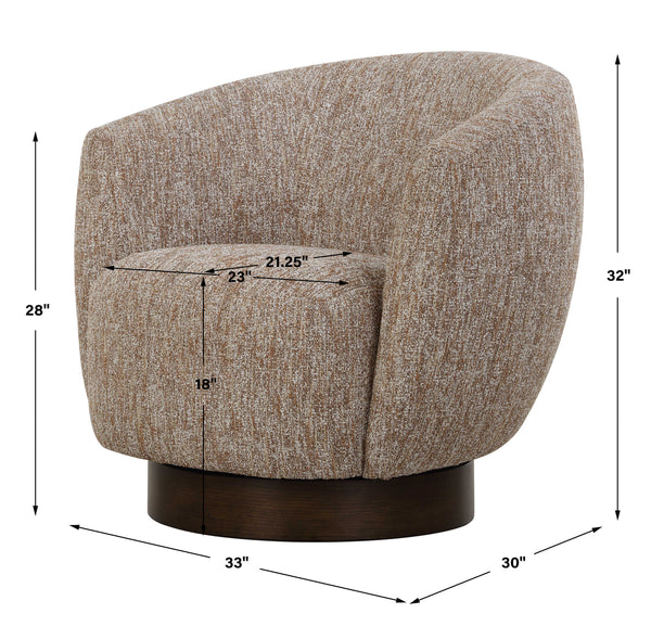 Uttermost Dunes Fabric Swivel Chair