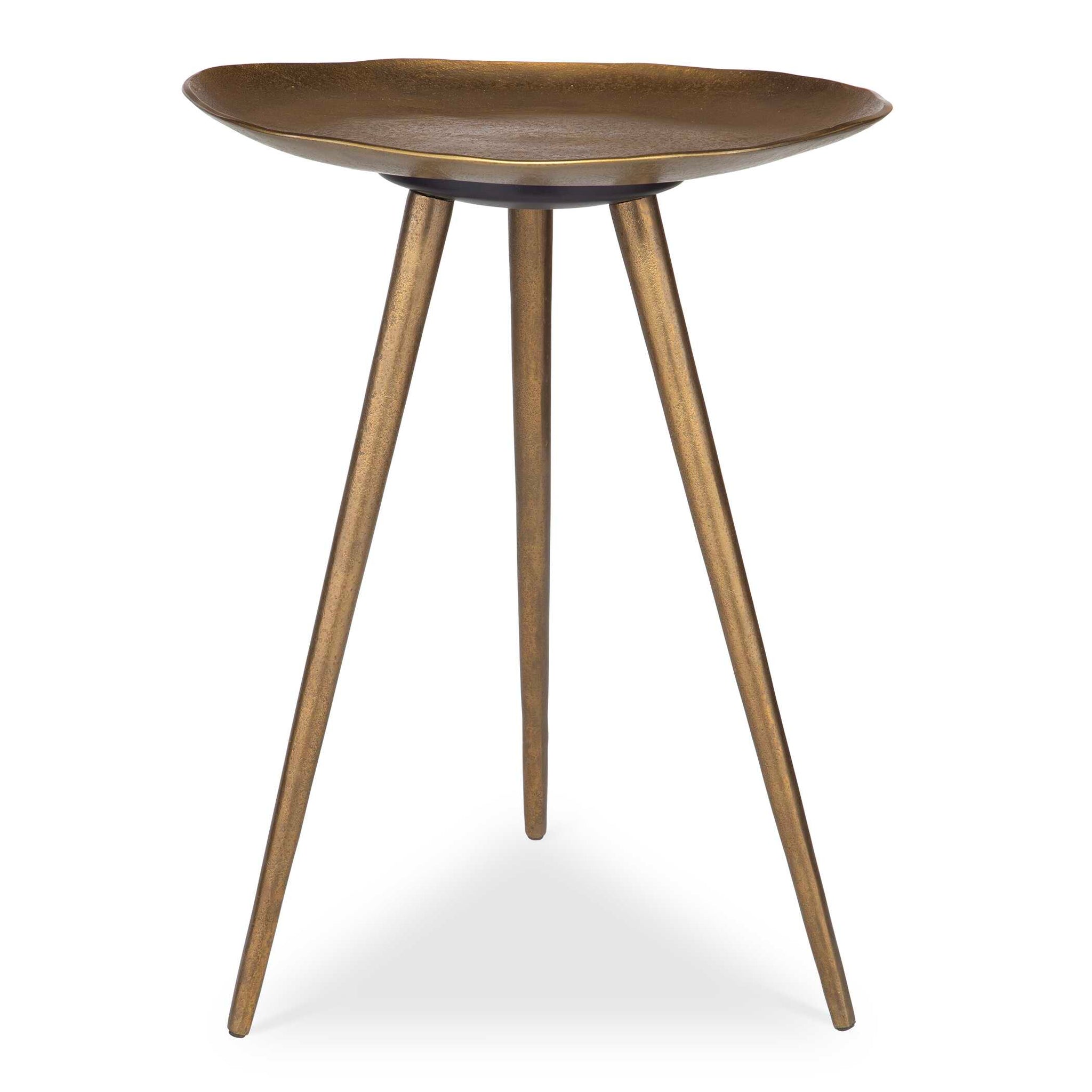 Uttermost Lily Pad Antique Brass Accent Table