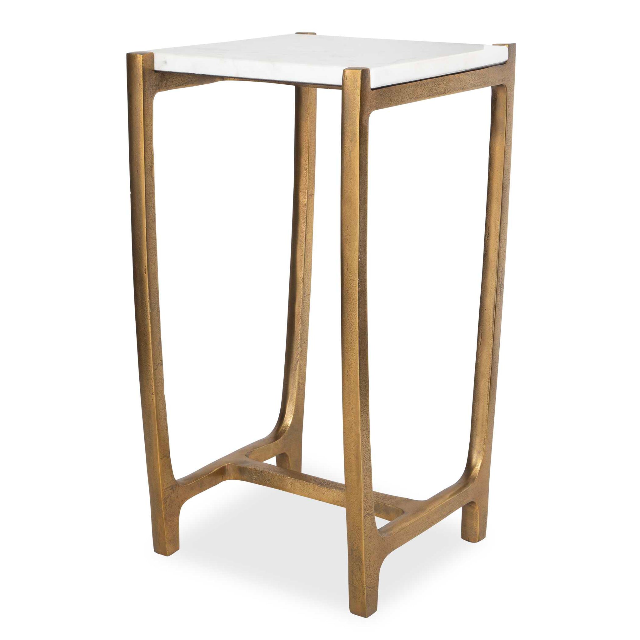 Uttermost Affinity White Marble Accent Table